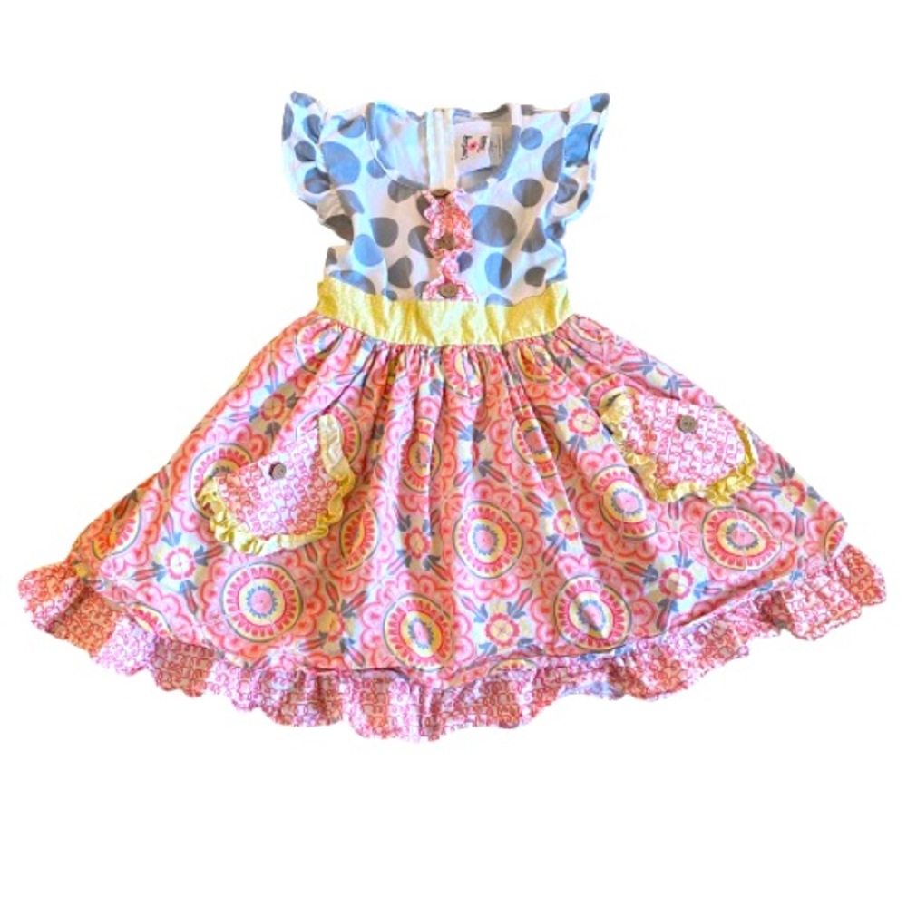 Counting Daisies Girls Double Layered Puff Dress